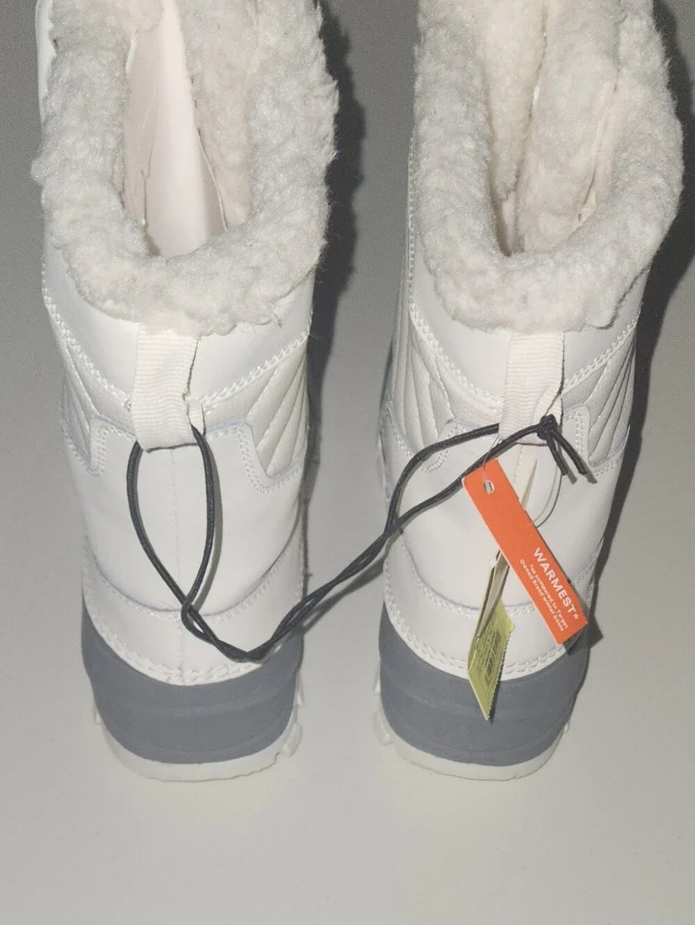 NEW All In Motion Girls' Skylar White Winter Boots Size 6 Big Girls